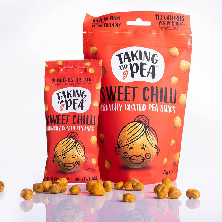Taking The Pea Sweet Chilli pea snacks - 125g Sharing Bag