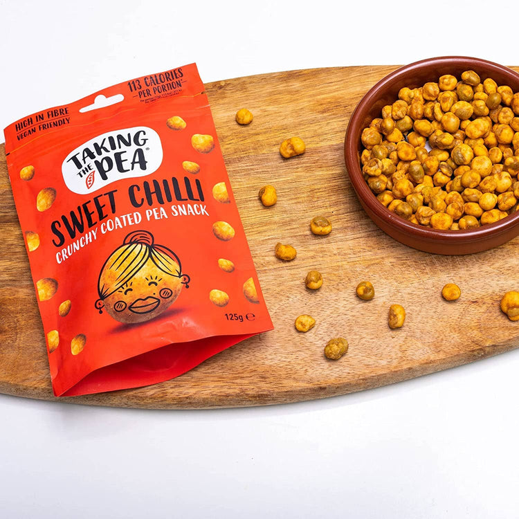 Taking The Pea Sweet Chilli pea snacks - 125g Sharing Bag