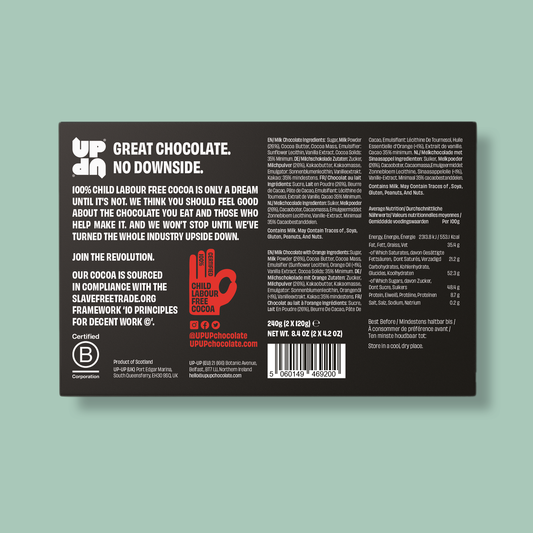 MILK CHOCOLATE DUO GIFT SET ORIGINAL MILK & ORANGE