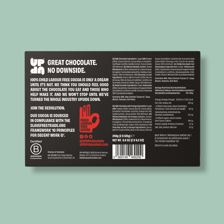 MILK CHOCOLATE DUO GIFT SET ORIGINAL MILK & ORANGE