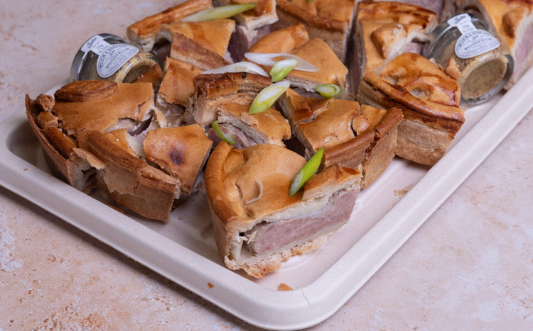 Pork pie platter with wholegrain mustard – 12 large pieces from Graze Manchester