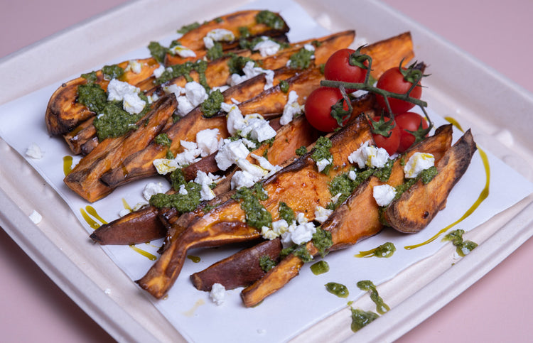 Sharing Salads - Sweet Potato, Pesto and Goats Cheese