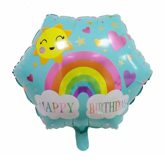 Birthday Balloon- Sunshine and Rainbow