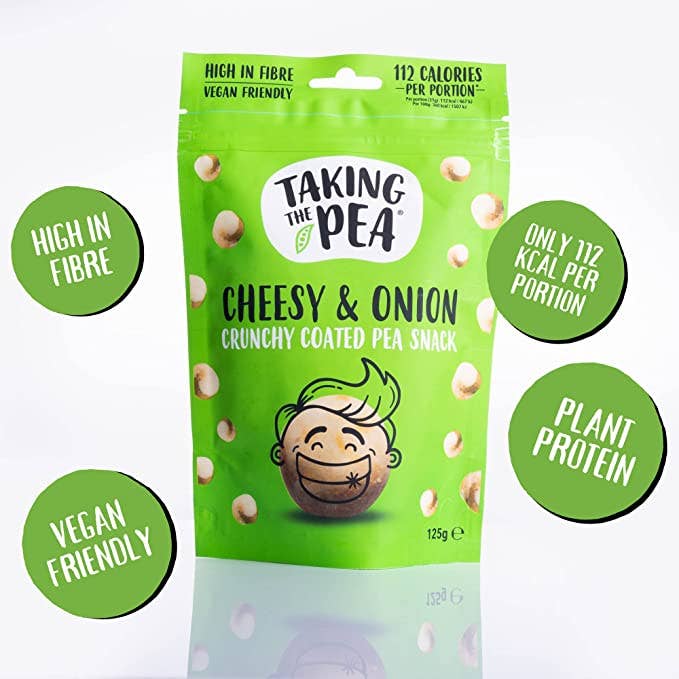 Taking The Pea Cheesy & Onion pea snacks - 125g Sharing Bag
