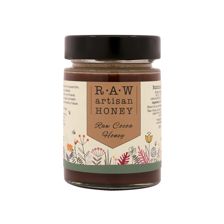 Cocoa Infused Raw Honey: 220g