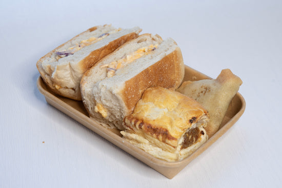 Manchester lunch delivery, individual lunch box, fresh sandwiches, office lunch, meal delivery Manchester, quick lunch, handmade pastries.