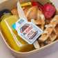 Individual brunch box with croissant, waffle, Nutella, and orange juice – breakfast catering delivery Manchester