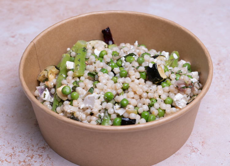 Pea, Courgette, Asparagus & Mint Pearl Couscous Salad