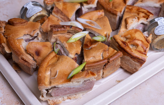 Pork pie platter with wholegrain mustard – 12 large pieces from Graze Manchester
