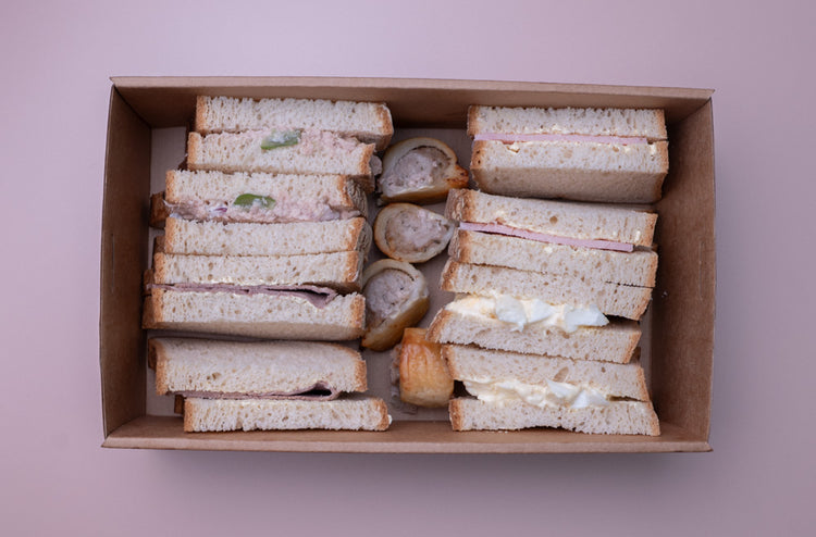 Gluten Free Sandwich and Sausage Rolls Box