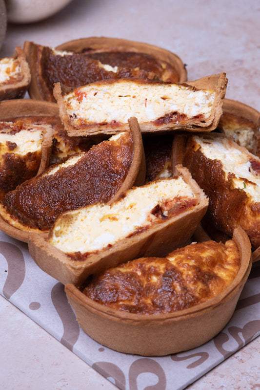 Quiche with Feta, Sunblushed Tomato & Chilli
