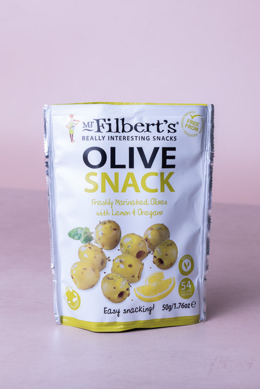 Mr Filbets Green Olives - Lemon & Oregano - 50g