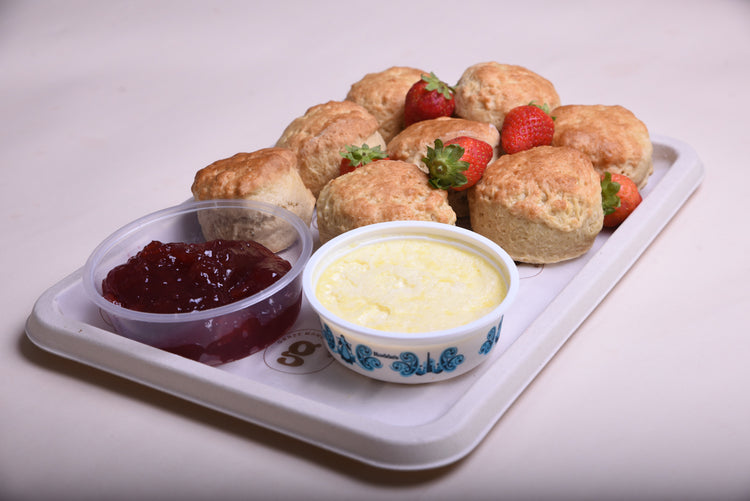 Handmade Devon Scone with Clotted Cream and Jam