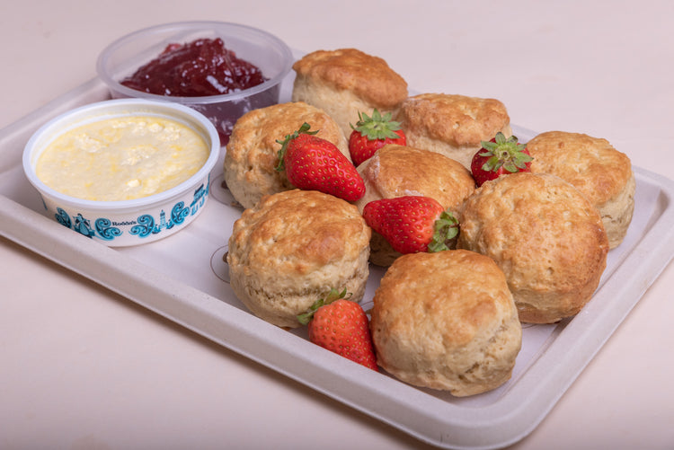 Handmade Devon Scone with Clotted Cream and Jam