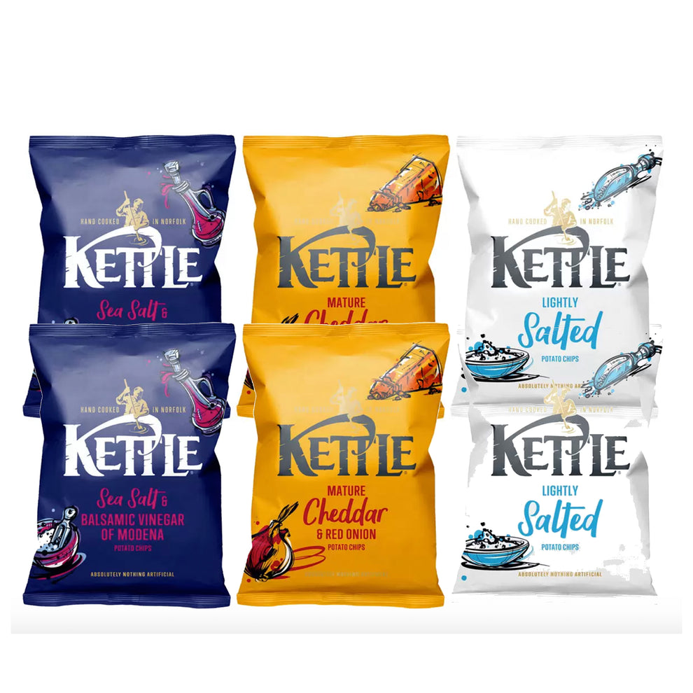 6 Bags of Kettle Crisps Assorted Flavours Graze Manchester