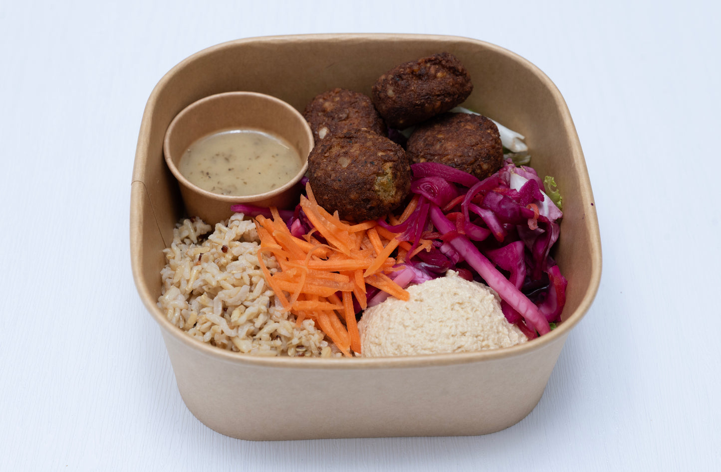 Individual Humous & Falafel Mezze Salad Box