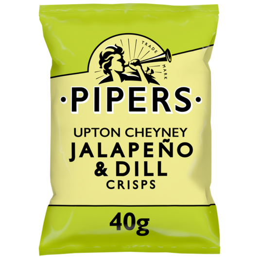 Pipers Upton Cheyney Jalapeño & Dill Crisps 40g