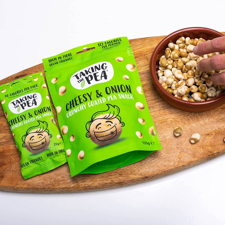 Taking The Pea Cheesy & Onion pea snacks - 125g Sharing Bag