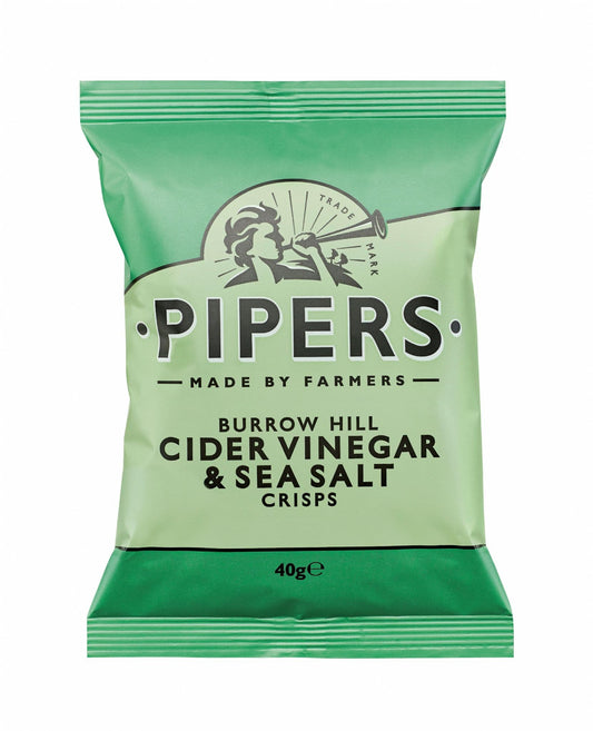 Pipers Burrow Hill Cider Vinegar & Sea Salt Crisps 40g