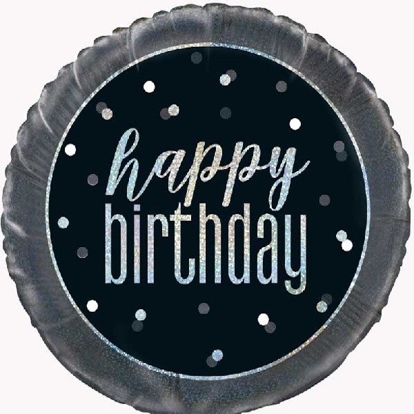 Black Birthday Balloon Set